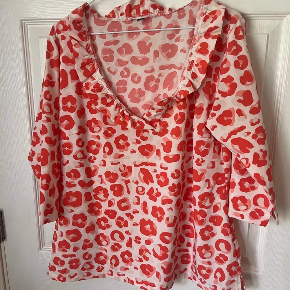 Michelle Mcdowell Cheetah Print Top